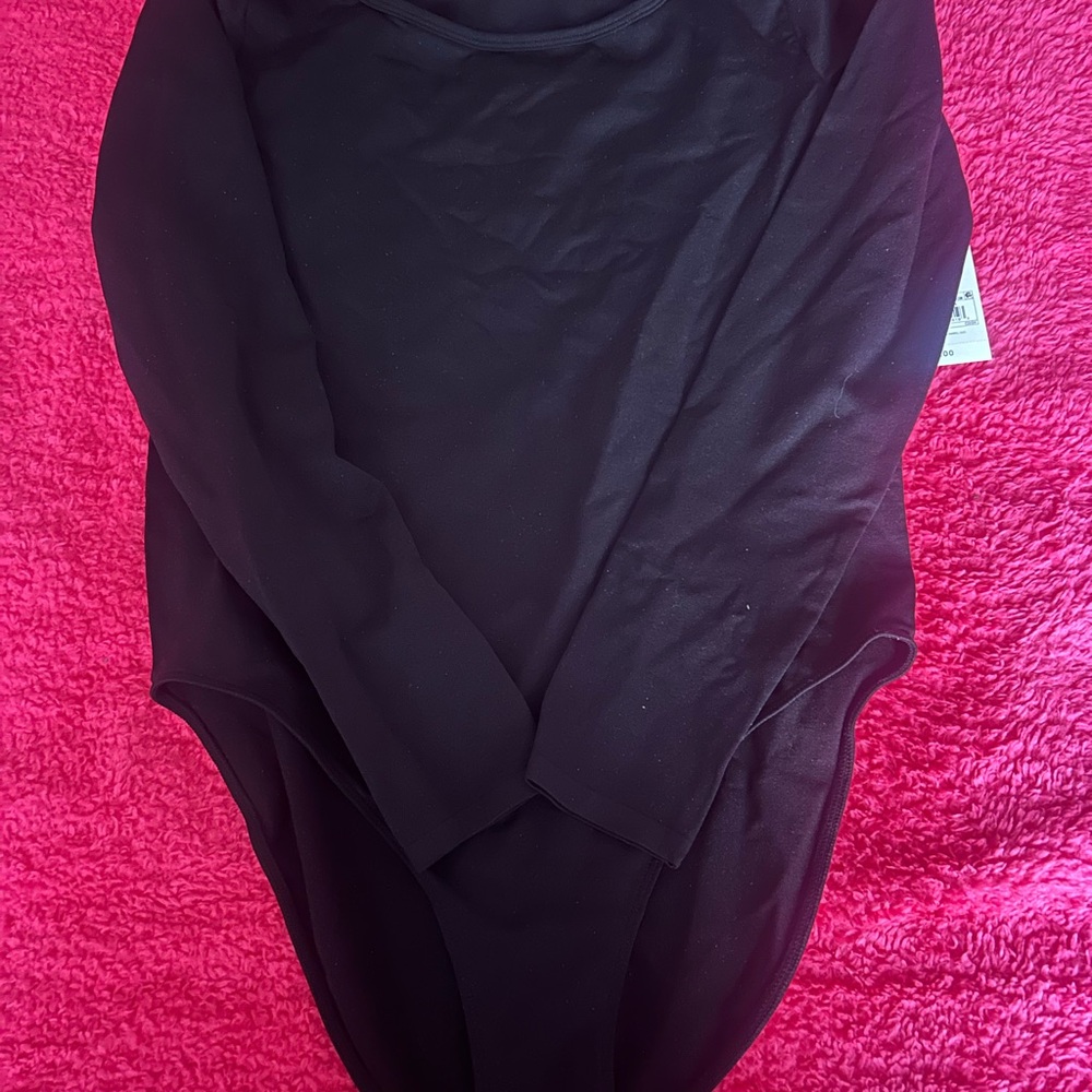 Isabel Maternity Black Long Sleeve Bodysuit Size M